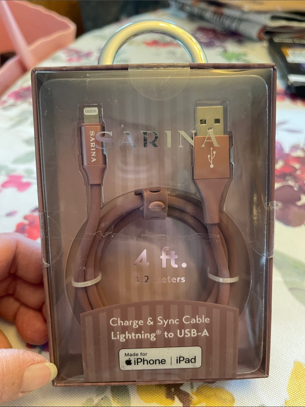 4 ft Lightning to USB-A Charging & Sync Cable - Purple